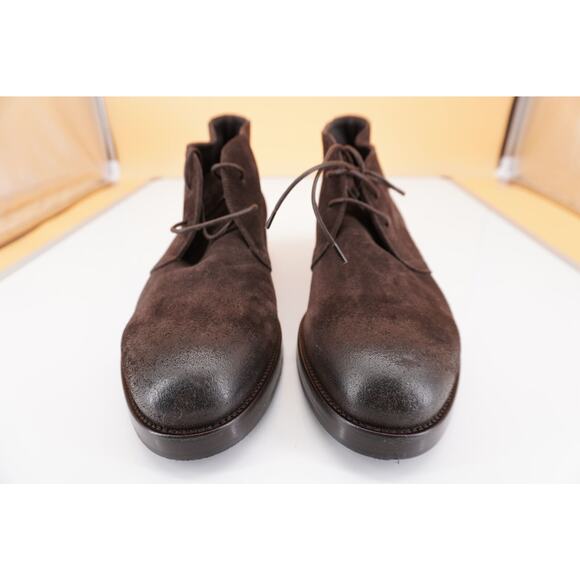 Canali Dark Brown Suede Chukka Hiking Boots Size 12 Lace Up $645 New Ankle